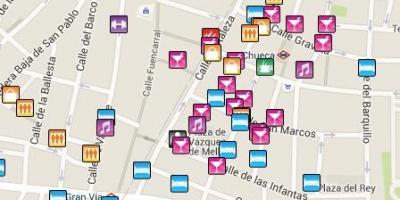 Gay območja Madrid zemljevid