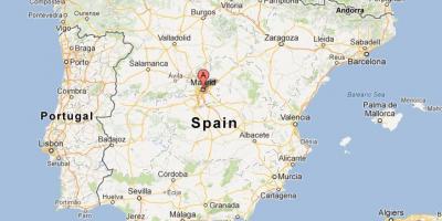 Zemljevid Španije kažejo, Madrid