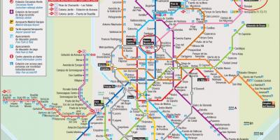 Madrid metro zemljevid letališča