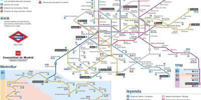 Madrid metro postaje zemljevid