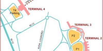Madrid letališki terminal zemljevid