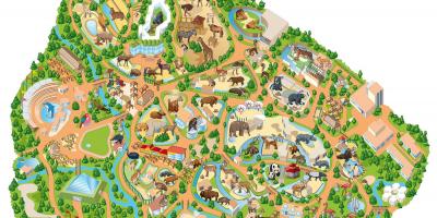 Zemljevid Madrid živalskem vrtu
