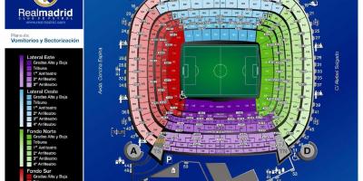 Zemljevid real Madrid stadion