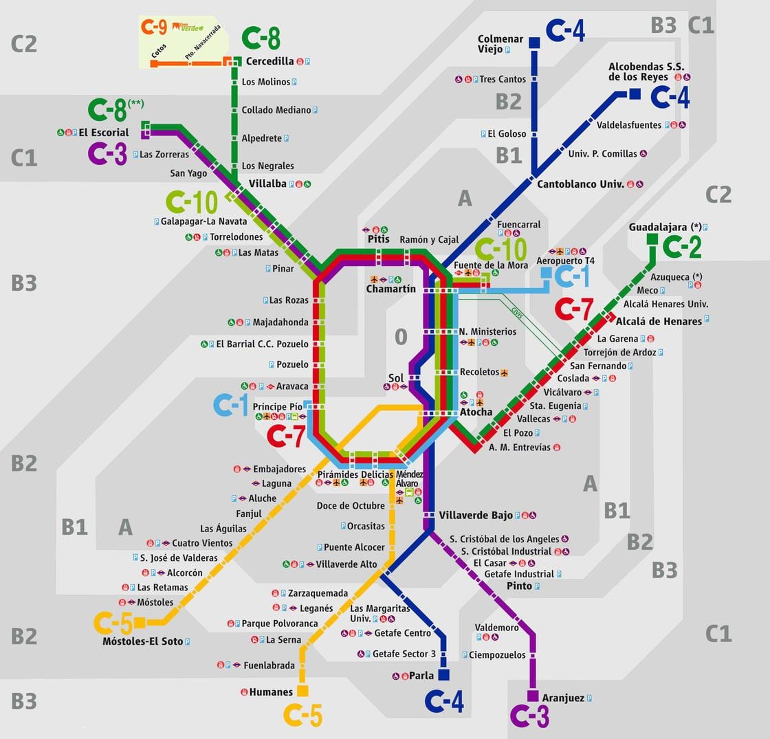 zemljevid Madrid atocha železniška postaja