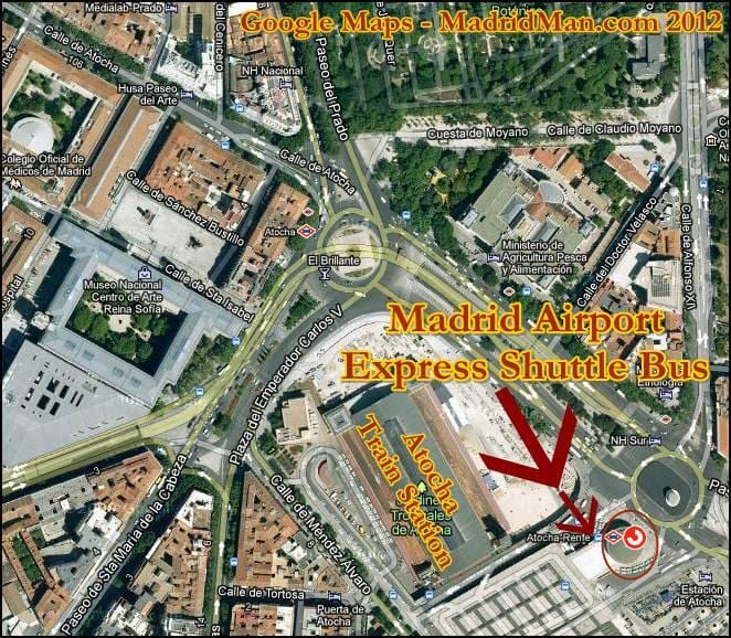 puerta de atocha železniške postaje zemljevid