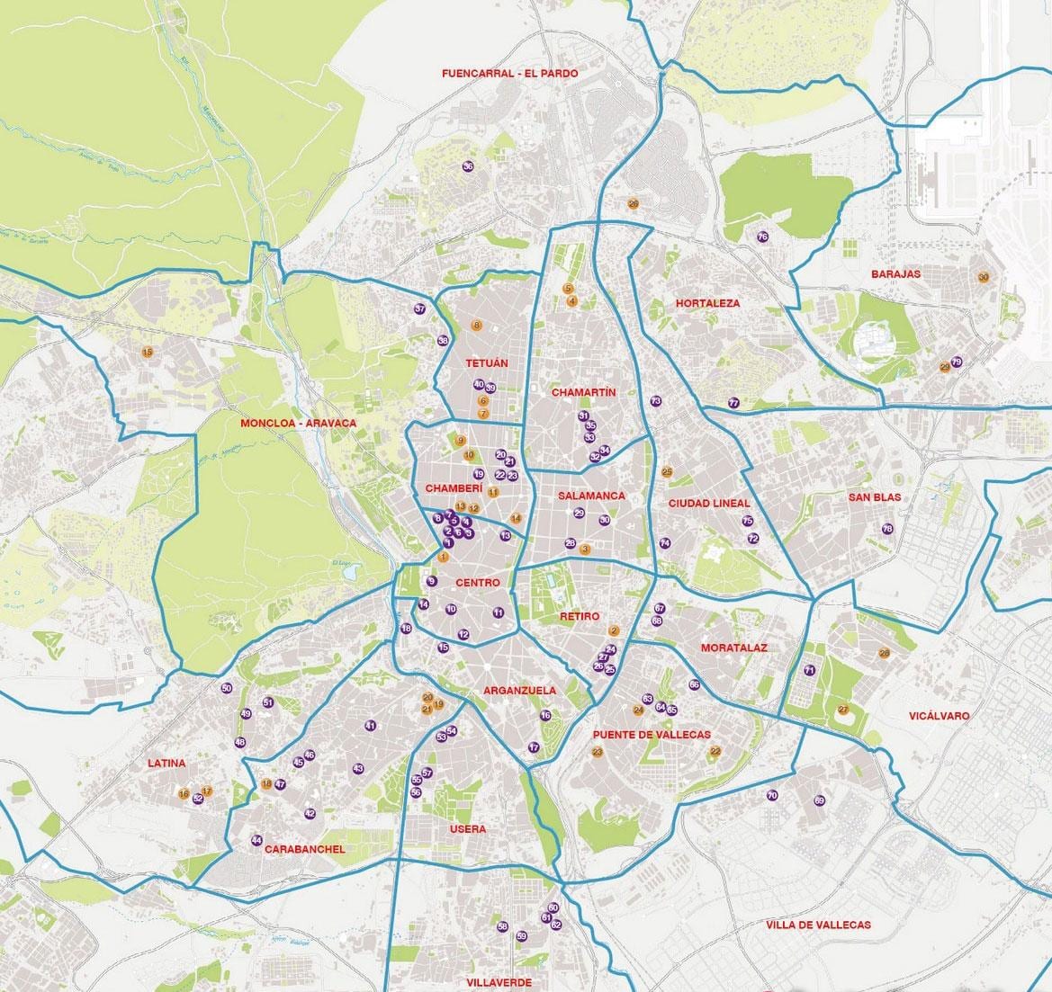 zemljevid Madrid chamartin železniške postaje