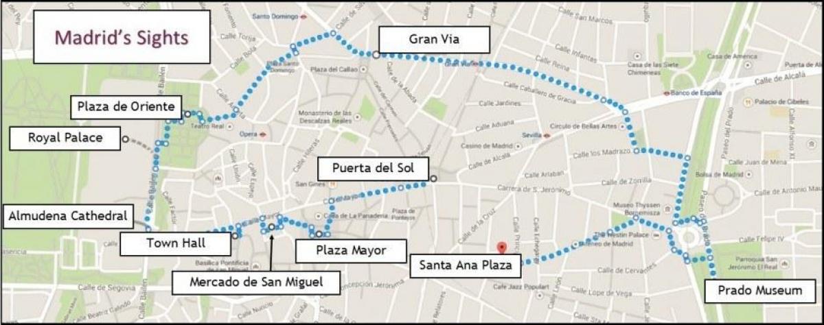 Madrid hojo zemljevid