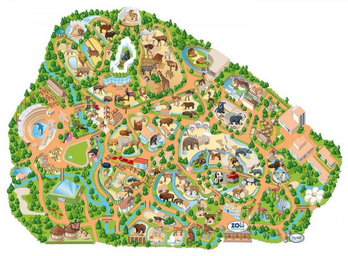 zemljevid Madrid živalskem vrtu