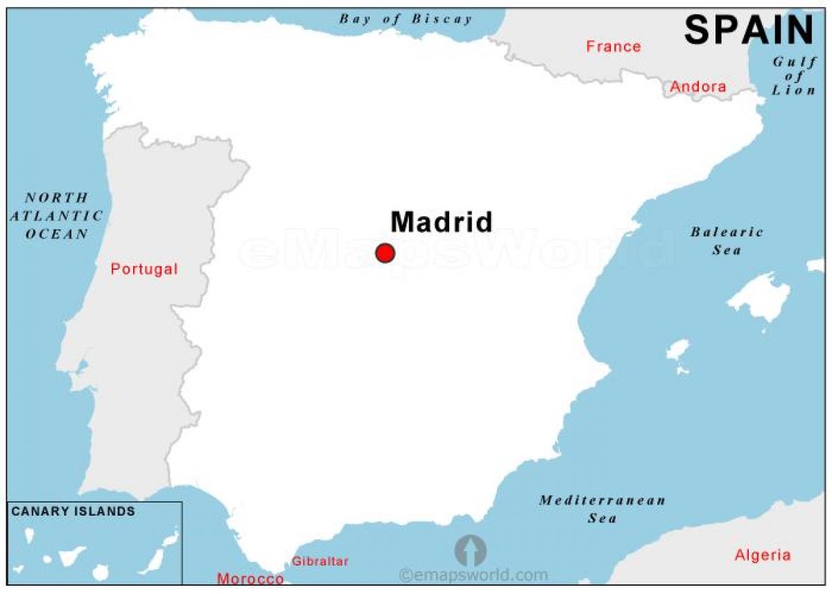 zemljevid kapital Španija