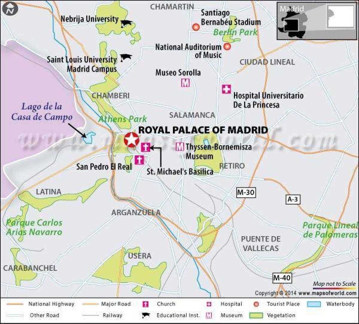 zemljevid real Madrid mesto