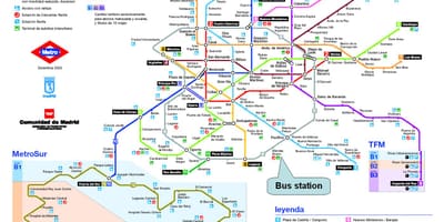 Madridski železniški postaji zemljevid