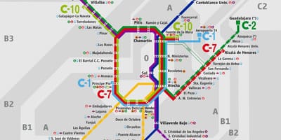 Zemljevid Madrid atocha železniška postaja