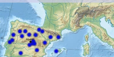 Zemljevid Madrid letališče destinacij