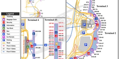 Barajas airport zemljevid