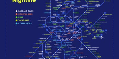 Zemljevid Madrid nočno življenje
