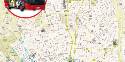 Madrid turistični avtobus zemljevid